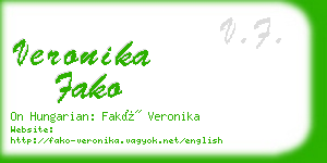 veronika fako business card